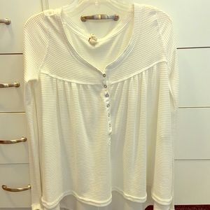 Waffle knit free people long sleeve